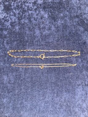 Gold Chain Toggle Necklace Set - Women's Jewelry